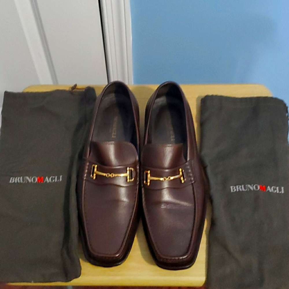 Bruno Magli brown loafers
